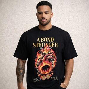 Allegory Graphic Tee A Bond Stronger Flame Heart Shirt Oversized Medium